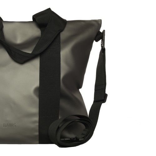 Rains: Tote Bag Mini Grigio metallizzato