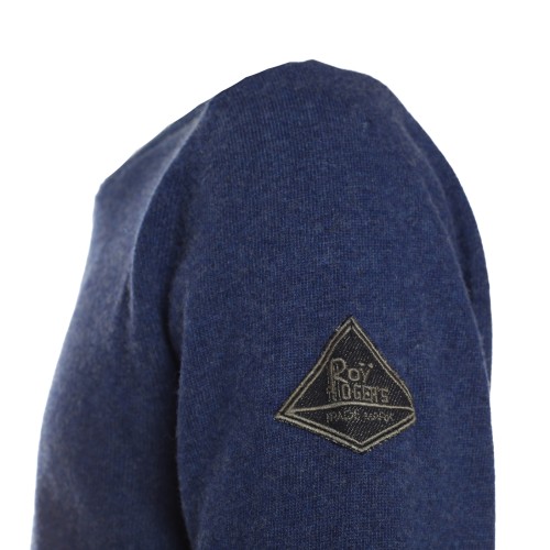 Roy Roger's: Maglione girocollo bluette