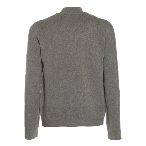 Blauer: Cardigan con zip grigio