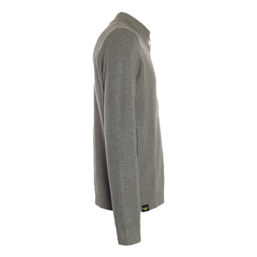 Blauer: Cardigan con zip grigio