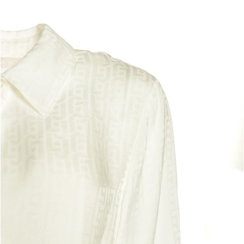 LIU•JO: Camicia bianca LJ in raso