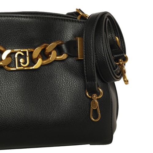 LIU•JO: Borsa a spalla nera con catena
