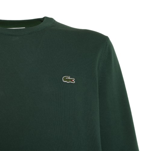 Lacoste: Maglione girocollo verde