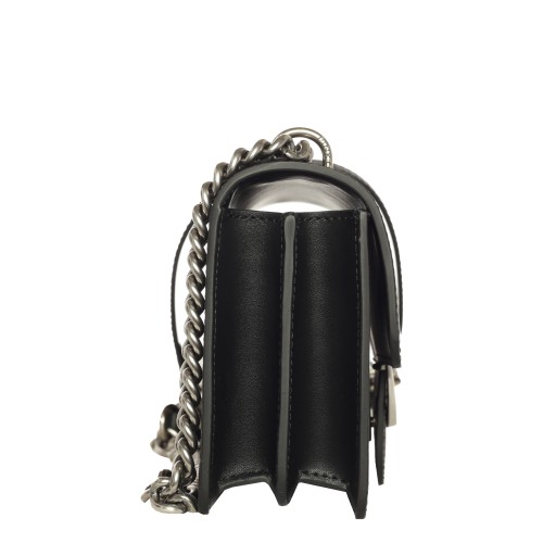 Pinko - Love One Mini Nera con fibbia Argento