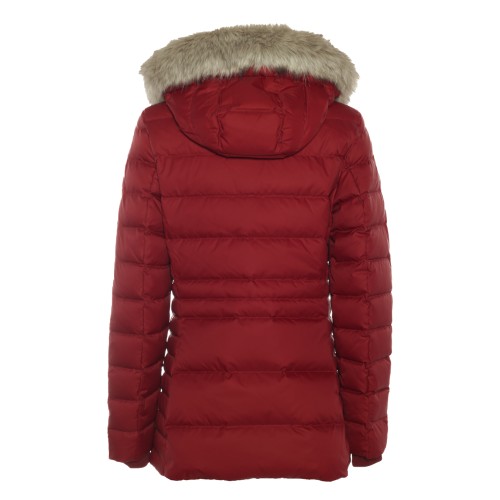 Tommy Hilfiger: Piumino con cappuccio con pelliccia