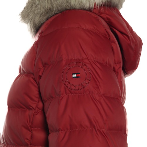 Tommy Hilfiger: Piumino con cappuccio con pelliccia