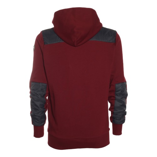 Colmar: Felpa bordeaux con spalle in nylon