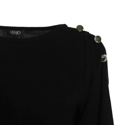 Liu•Jo: Maglione nero con bottoni