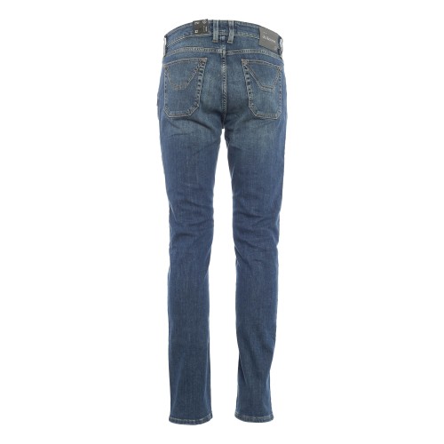 JECKERSON: Jeans 5 tasche in denim blu lavato