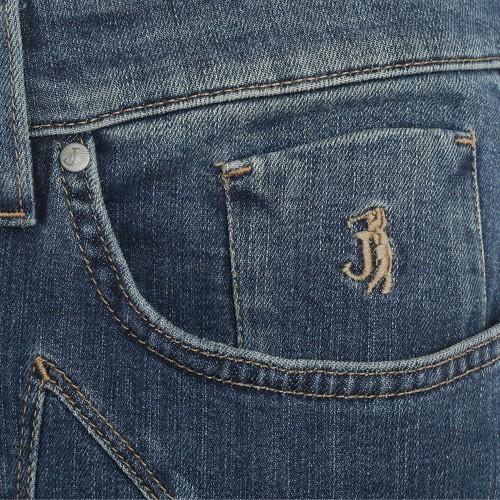 JECKERSON: Jeans 5 tasche in denim blu lavato