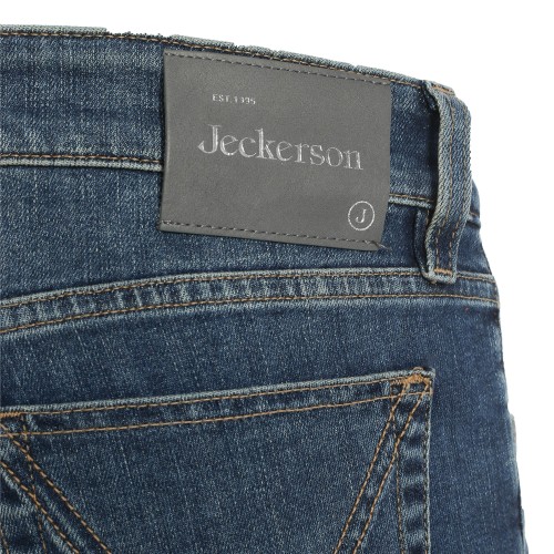 JECKERSON: Jeans 5 tasche in denim blu lavato