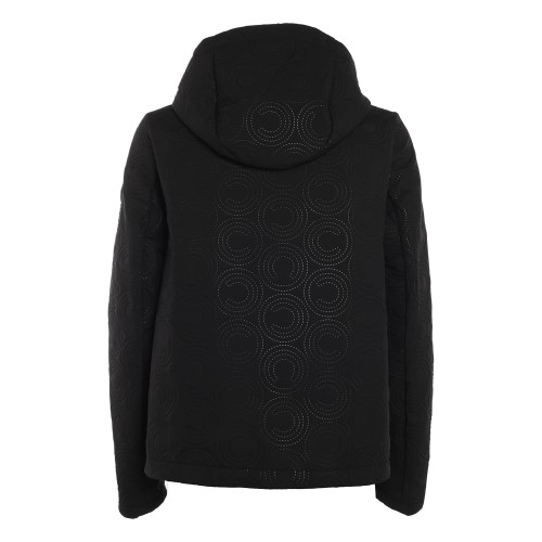 COLMAR: Giacca nera trapuntata a logo