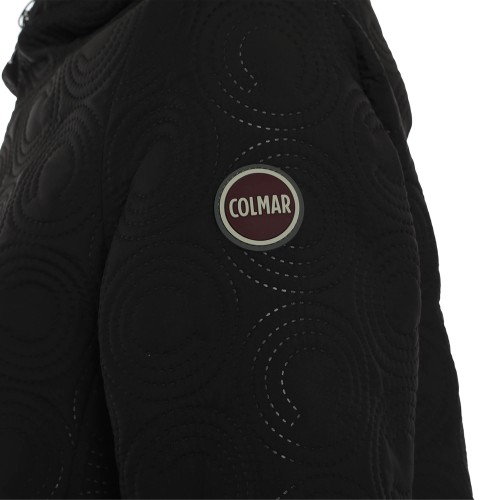 COLMAR: Giacca nera trapuntata a logo