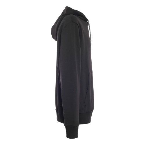 ARMANI: Felpa nera con cappuccio