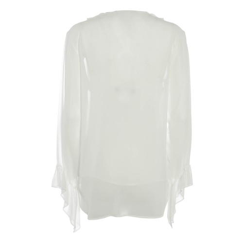 MAX MARA: Alabatro blusa bianca in georgette