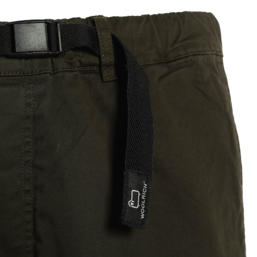 WOOLRICH: Pantalone chino verde con cintura