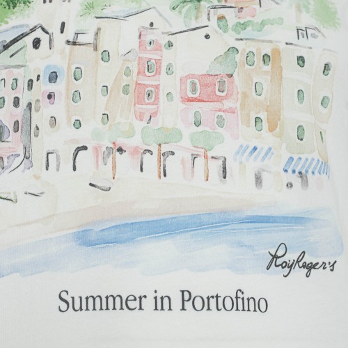 R﻿OY ROGER'S: T-shirt bianca Portofino