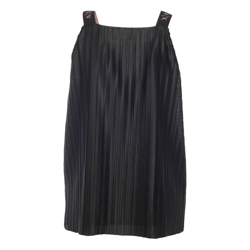 ARMANI: Top in plissé nero
