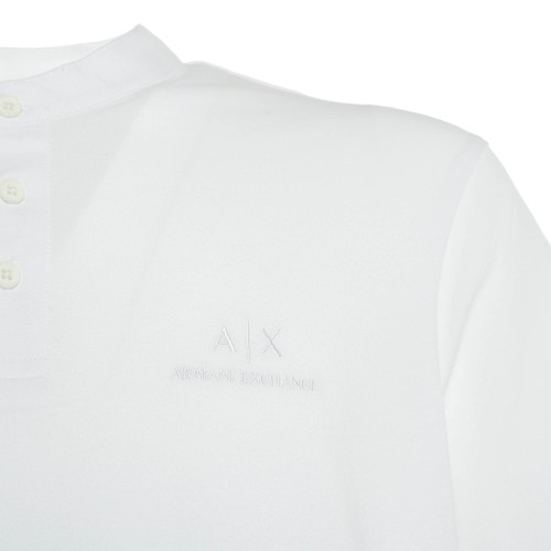 ARMANI: Polo bianca in cotone organico