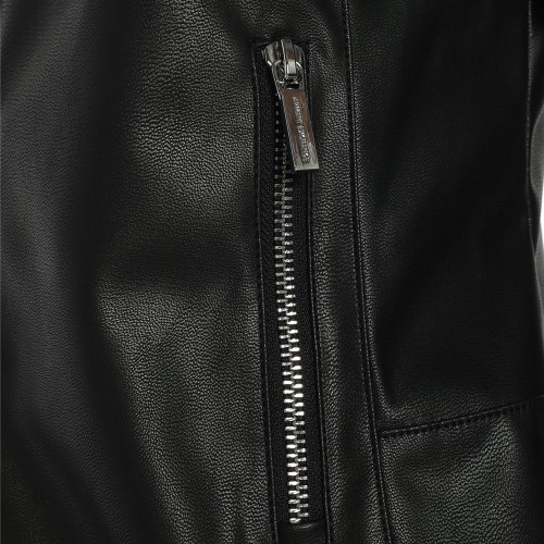ARMANI: Giubbino in ecopelle nero