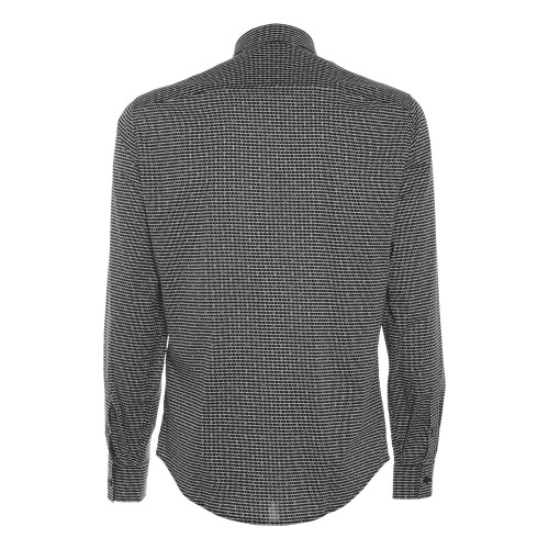 ARMANI: Camicia in micro fantasia nera