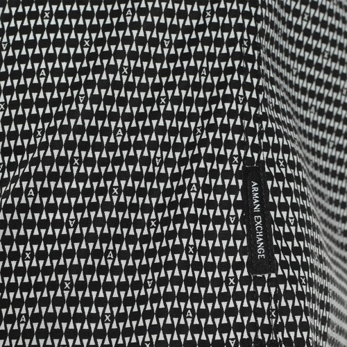 ARMANI: Camicia in micro fantasia nera