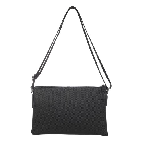 LACOSTE: Borsa a tracolla piatta nera