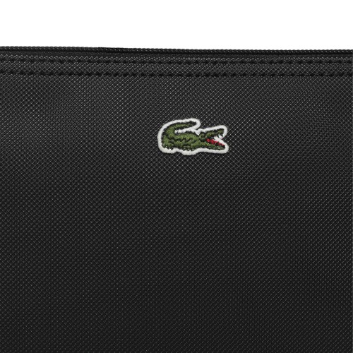 LACOSTE: Borsa a tracolla piatta nera