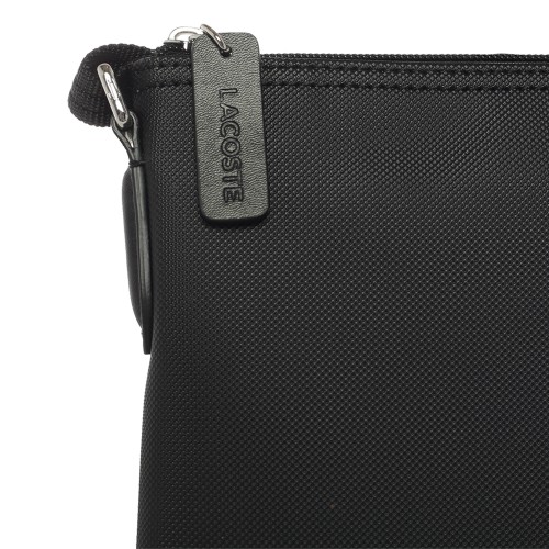 LACOSTE: Borsa a tracolla piatta nera