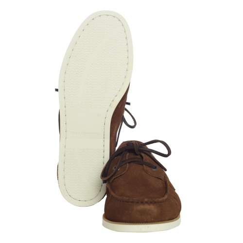 Tommy Hilfiger: Scarpe da barca stringate marrone